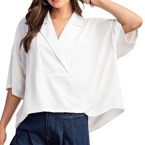GiGio Timeless Classic White Women's Top NWT Medium